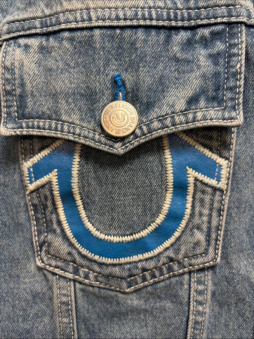 NWT - True Religion Medium Appliqué SN Denim jacket.